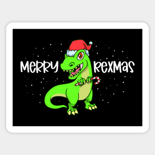 Merry Christmas with Dinosaur - Merry Rexmas Sticker